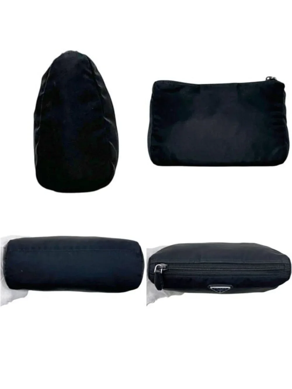 Prada Pouch Black Nero Tessuto Case Nylon 165 Zipper